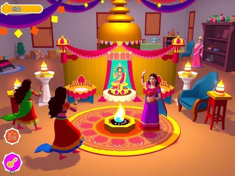 Navratri Radiant Journey Customizable Pandal